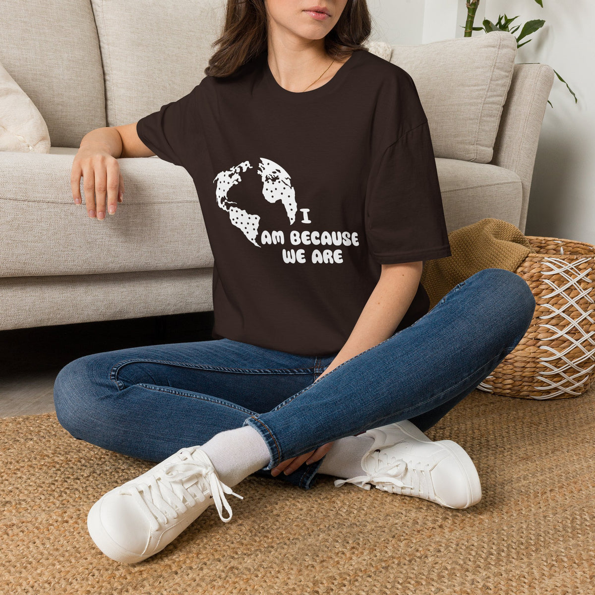 Earth Graphic T-Shirt — "I Am Because We Are" Social Justice Tee