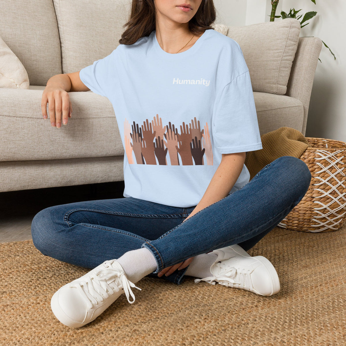 Humanity T-Shirt — Raised Hands Diversity Tee (Solidarity, Inclusion)