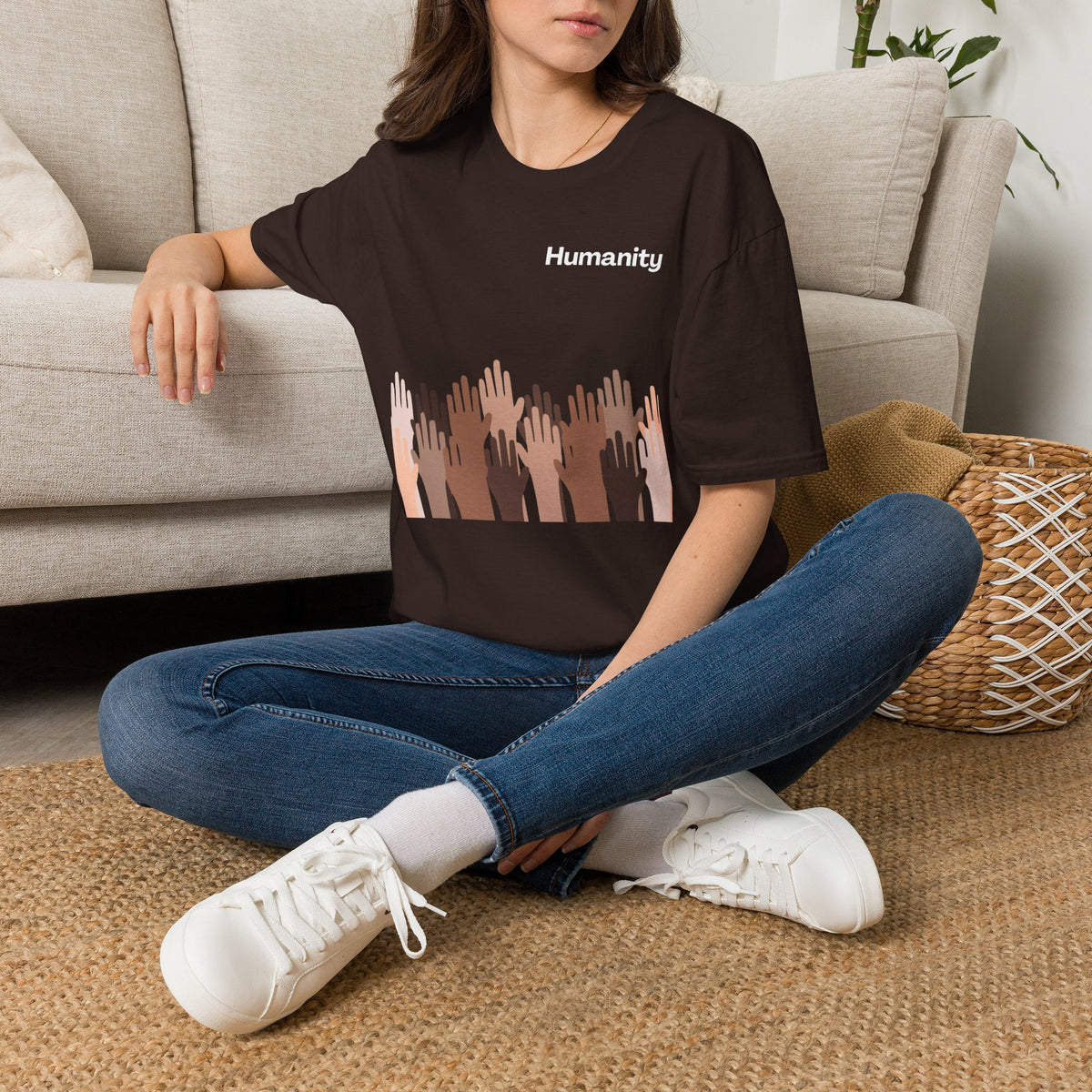 Humanity T-Shirt — Raised Hands Diversity Tee (Solidarity, Inclusion)