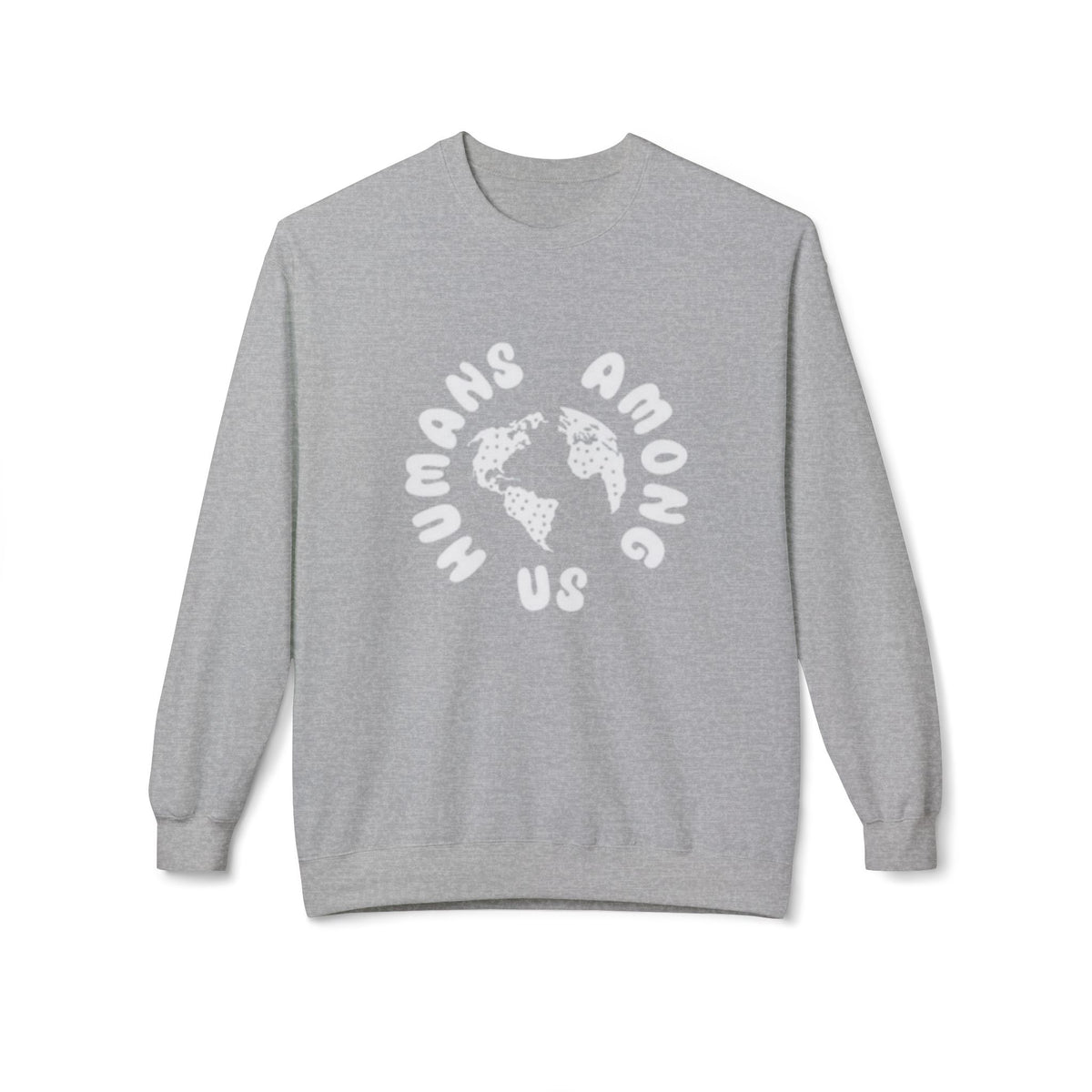 Humans Among Us Earth Graphic Crewneck Sweatshirt