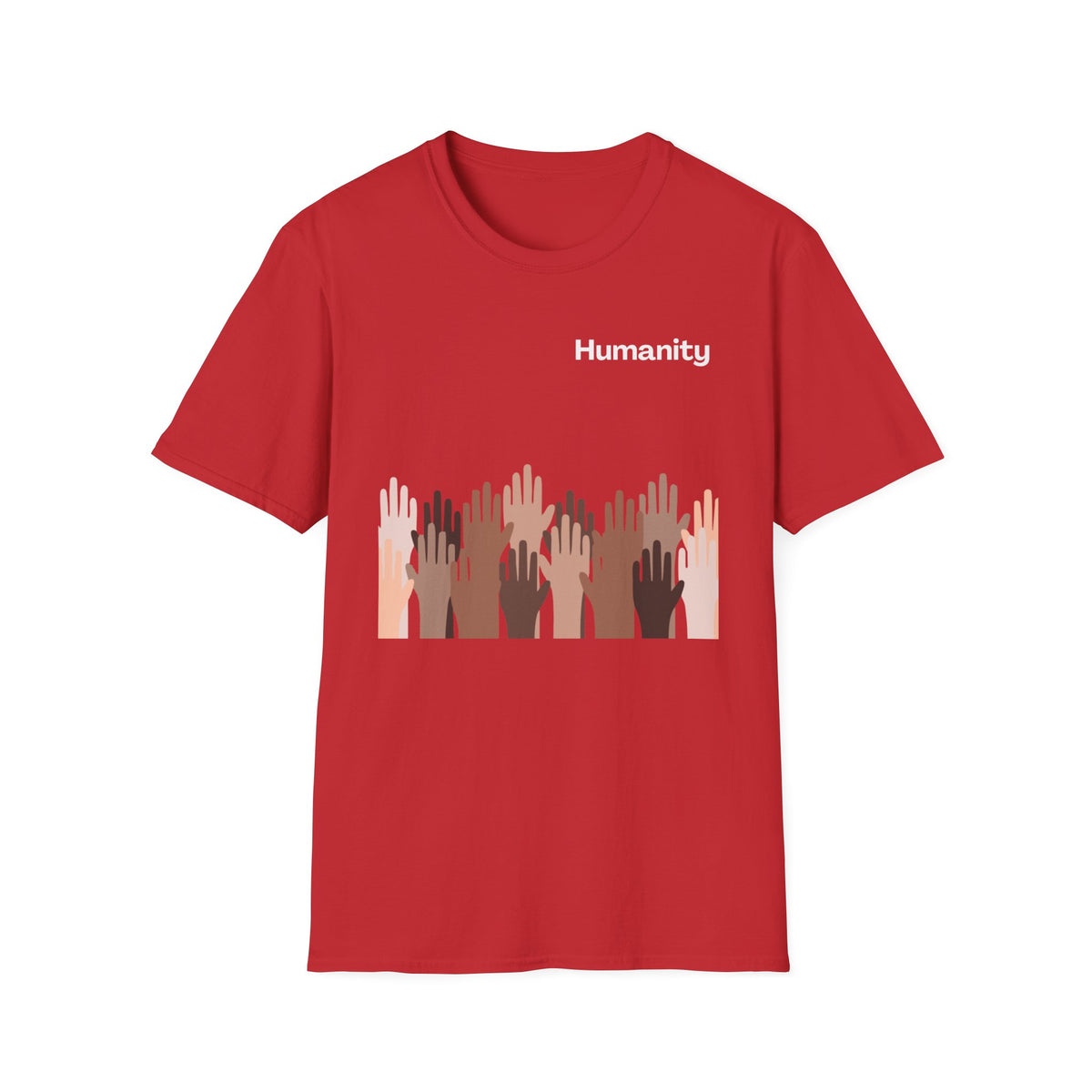 Humanity T-Shirt — Raised Hands Diversity Tee (Solidarity, Inclusion)