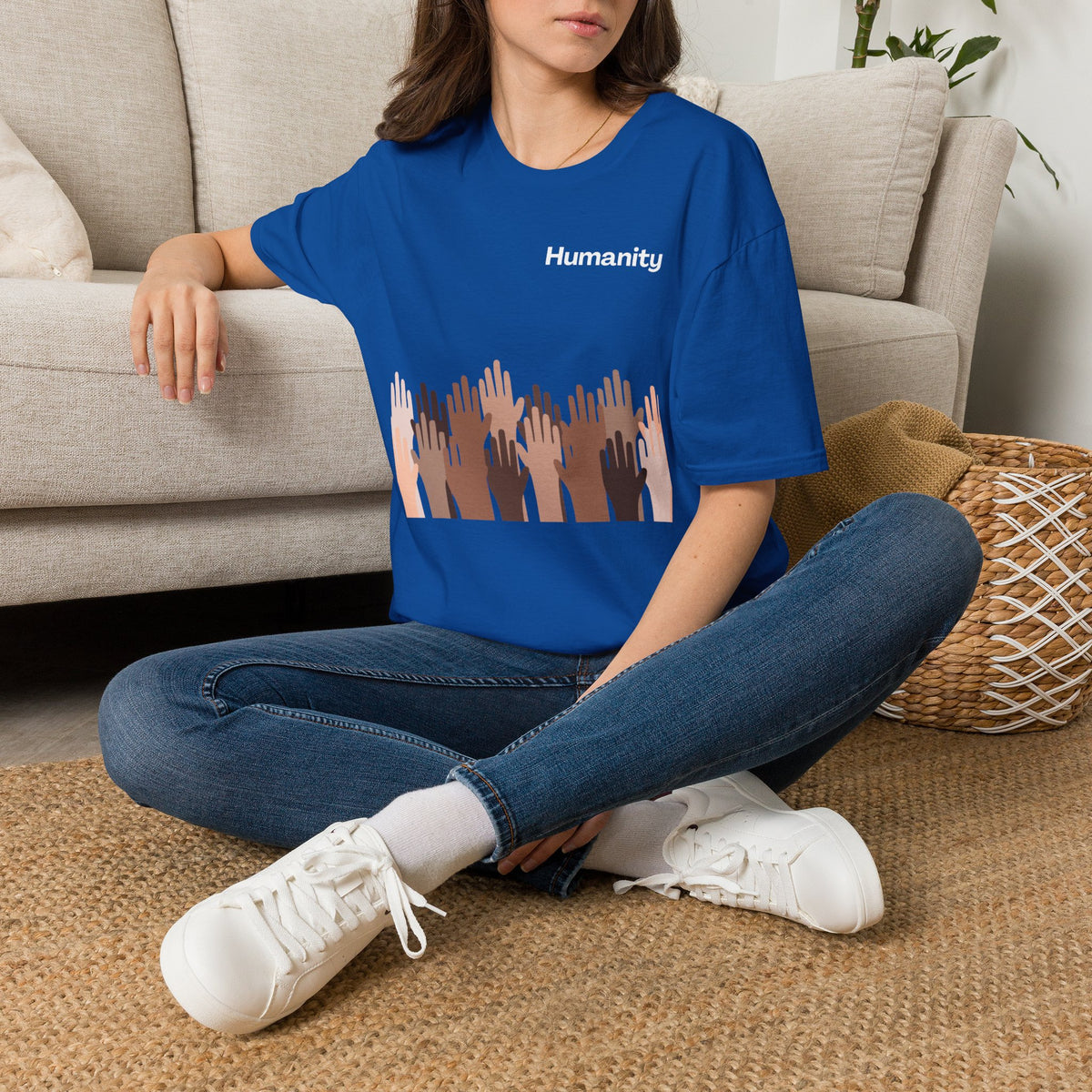 Humanity T-Shirt — Raised Hands Diversity Tee (Solidarity, Inclusion)