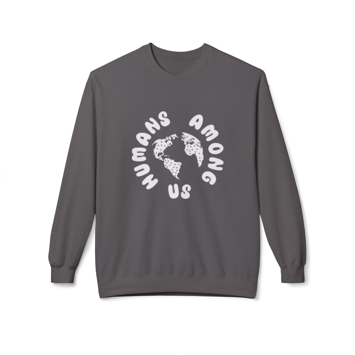 Humans Among Us Earth Graphic Crewneck Sweatshirt