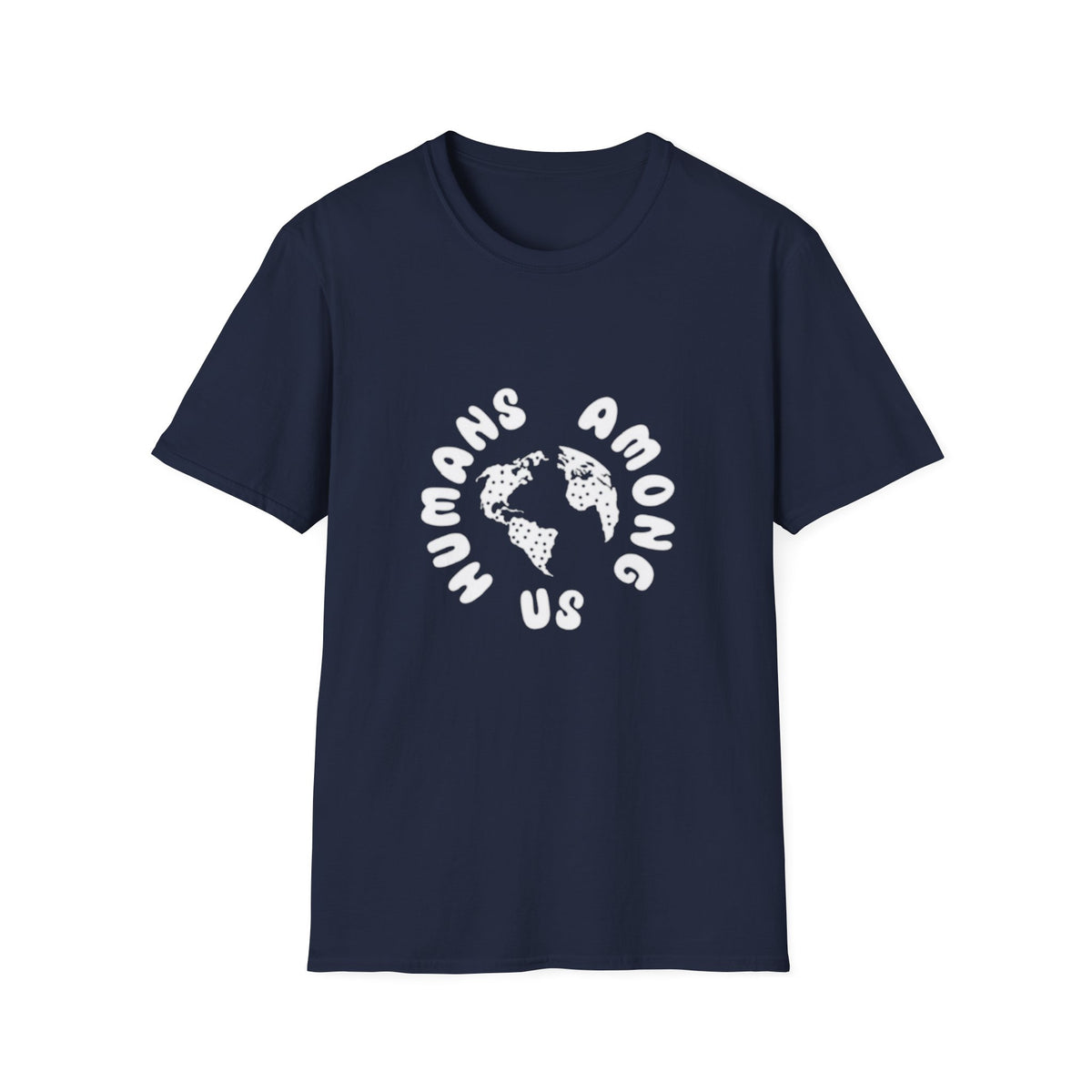 Earth Circle Graphic Tee — "Humans Among Us" Planet Earth T-Shirt