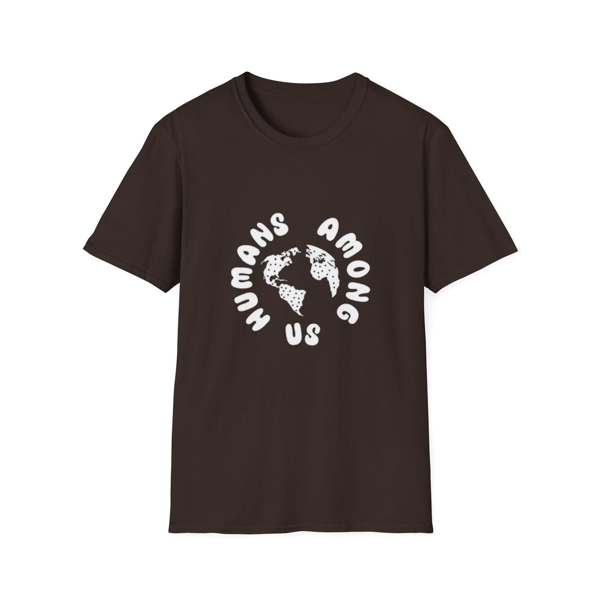 Earth Circle Graphic Tee — "Humans Among Us" Planet Earth T-Shirt