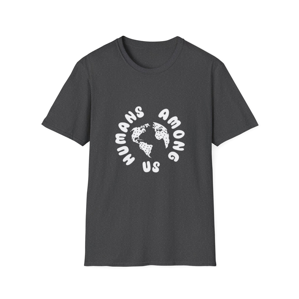 Earth Circle Graphic Tee — "Humans Among Us" Planet Earth T-Shirt
