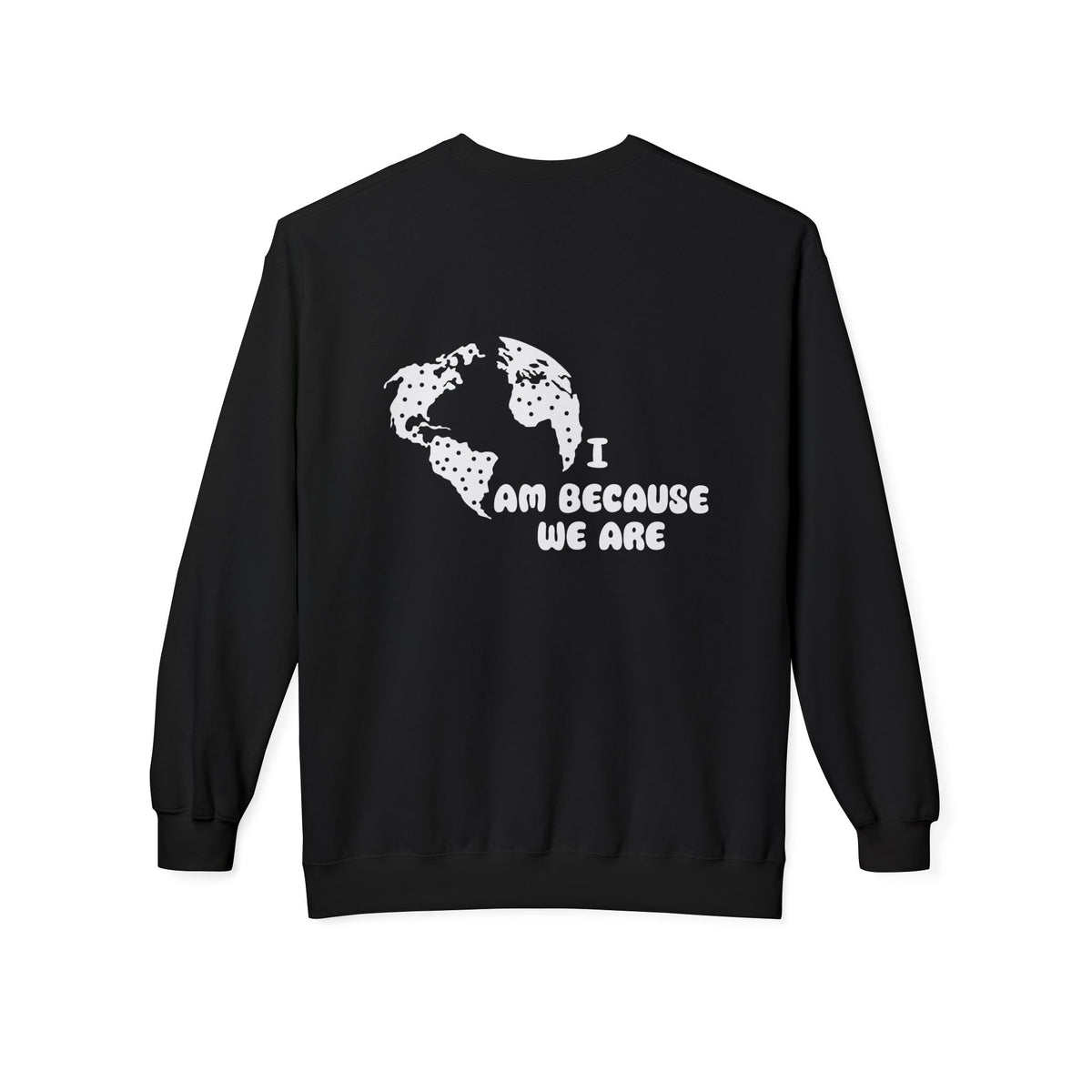 Humanity Crewneck Sweatshirt — Minimalist Black Pullover with 'Humanity' Chest Print
