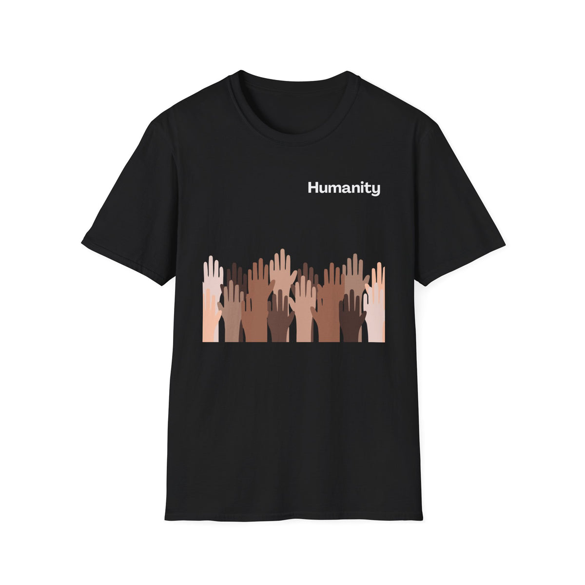 Humanity T-Shirt — Raised Hands Diversity Tee (Solidarity, Inclusion)