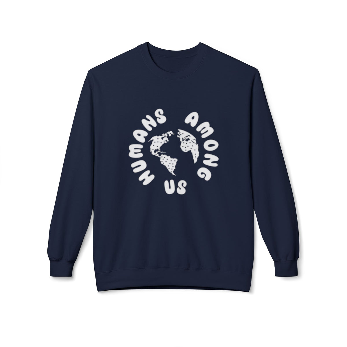 Humans Among Us Earth Graphic Crewneck Sweatshirt