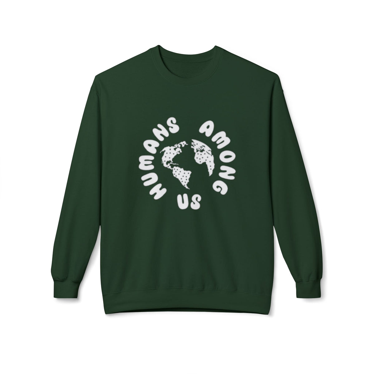 Humans Among Us Earth Graphic Crewneck Sweatshirt