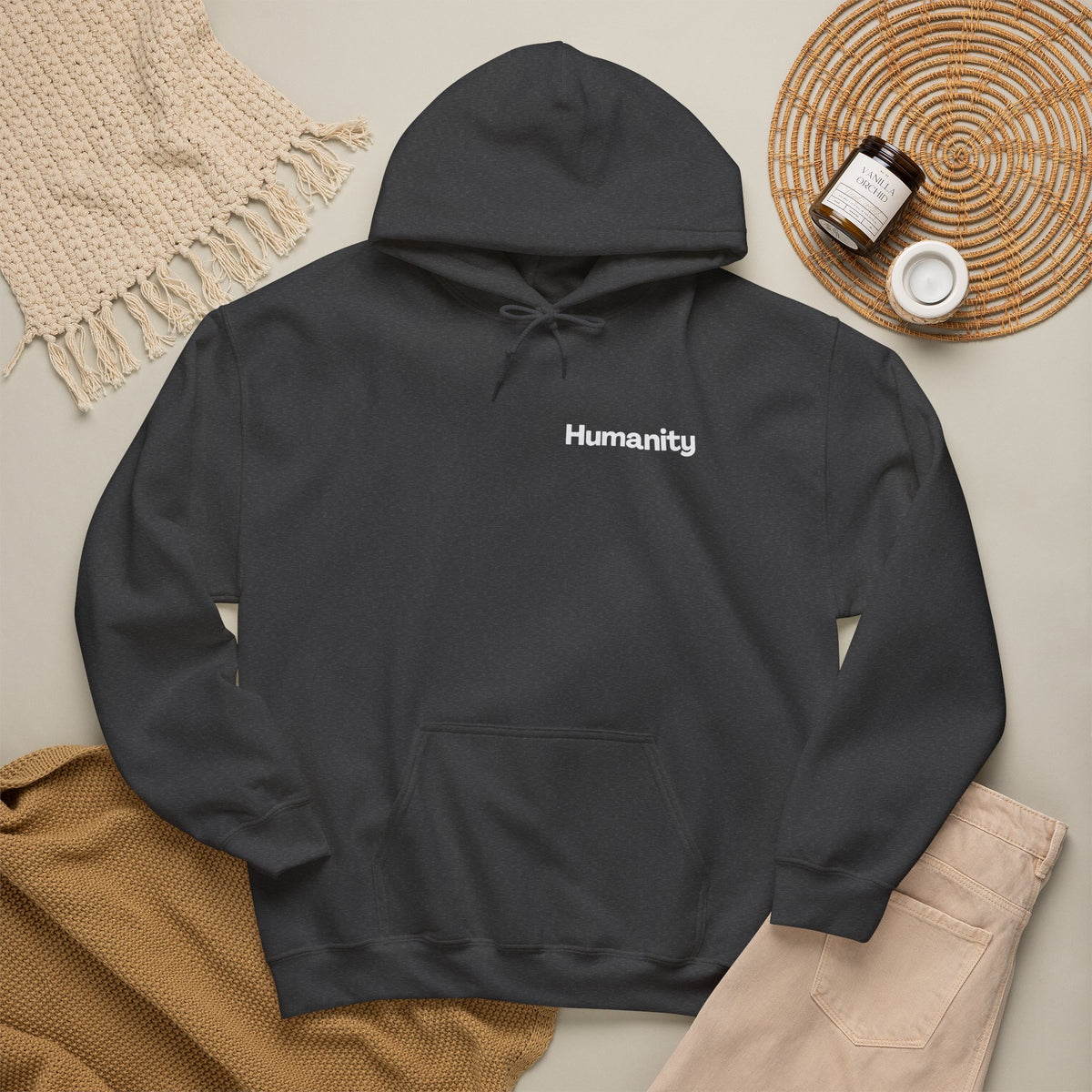 Humanity Hoodie — "I Am Because We Are" Back Print Community Graphic Hoodie