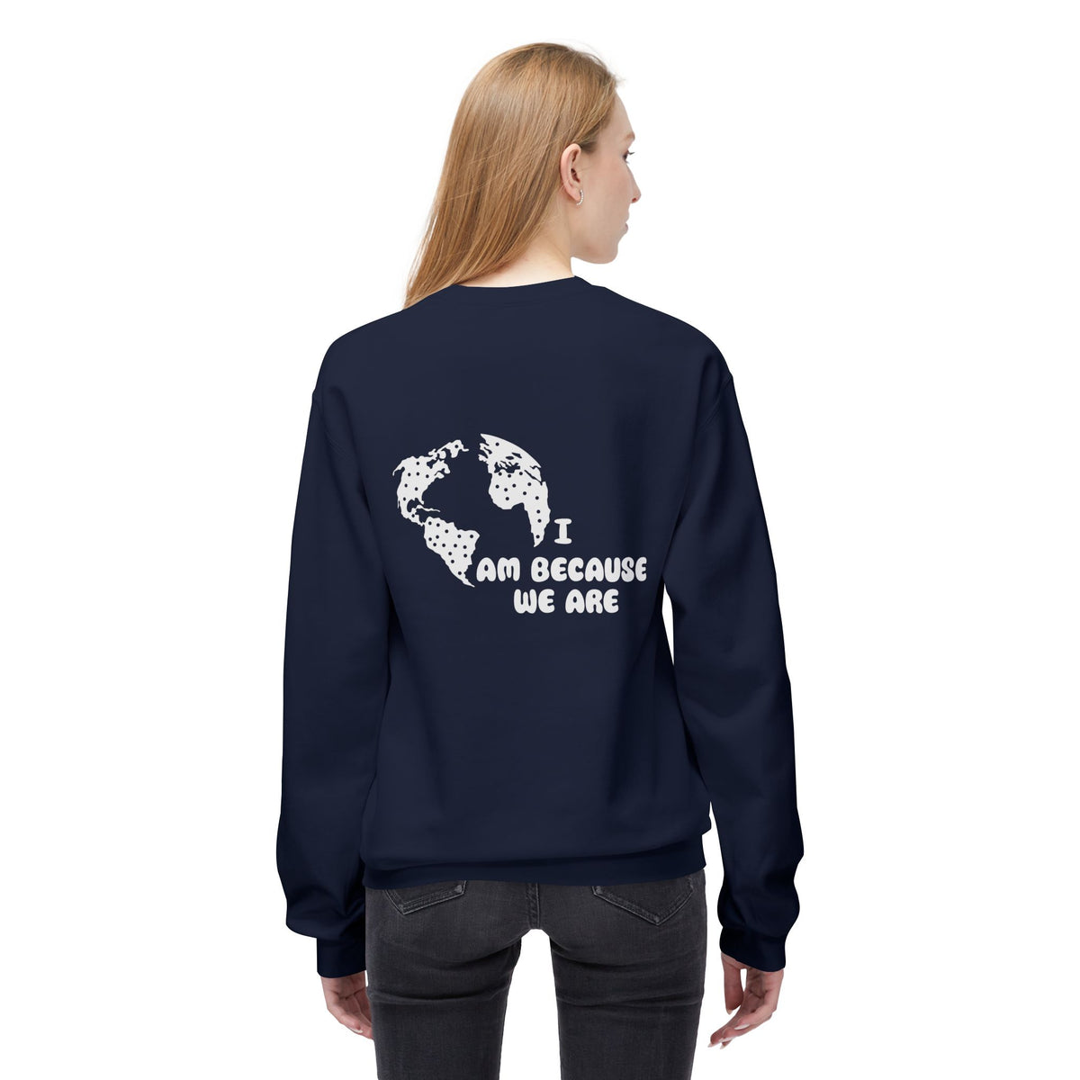 Humanity Crewneck Sweatshirt — Minimalist Black Pullover with 'Humanity' Chest Print