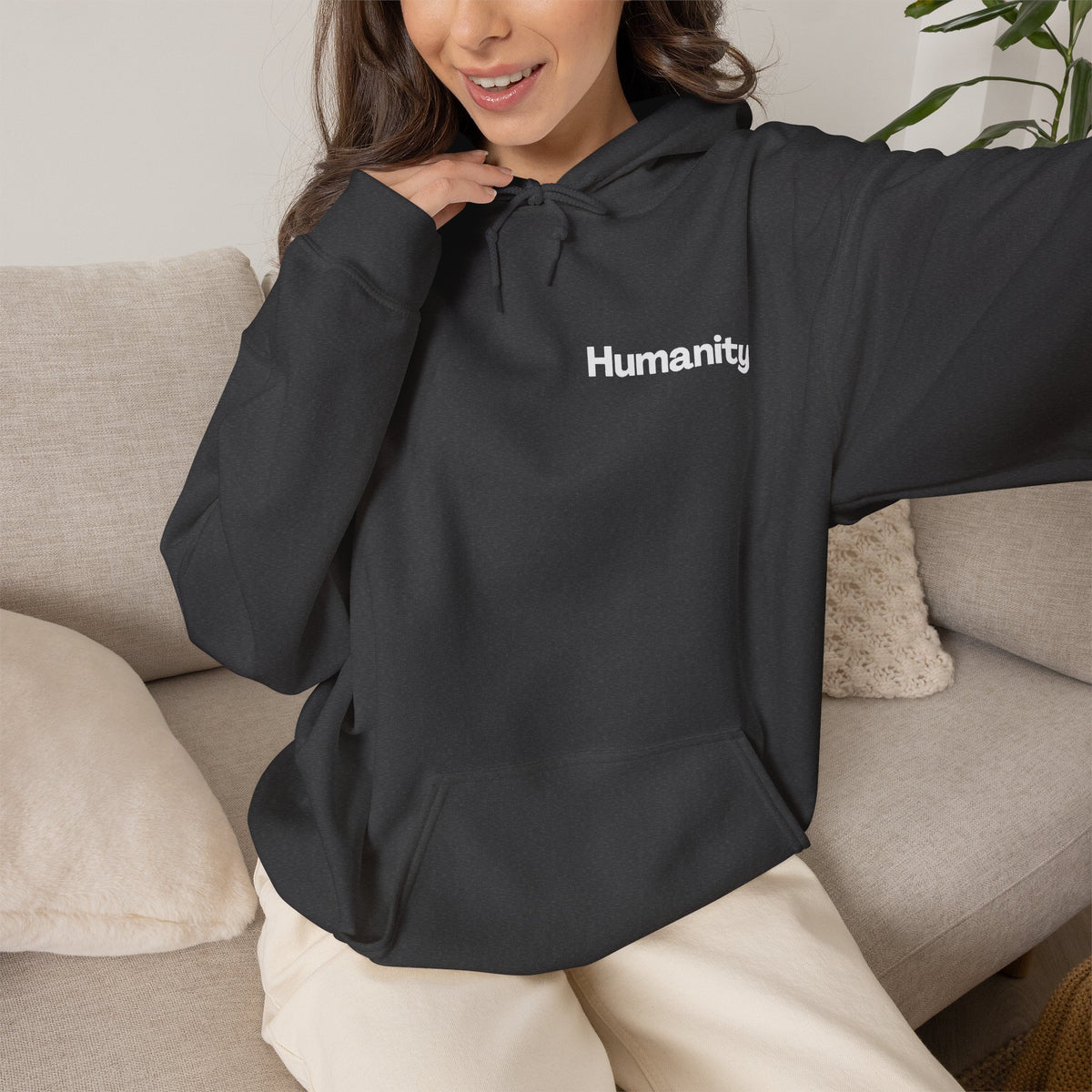 Humanity Hoodie — "I Am Because We Are" Back Print Community Graphic Hoodie