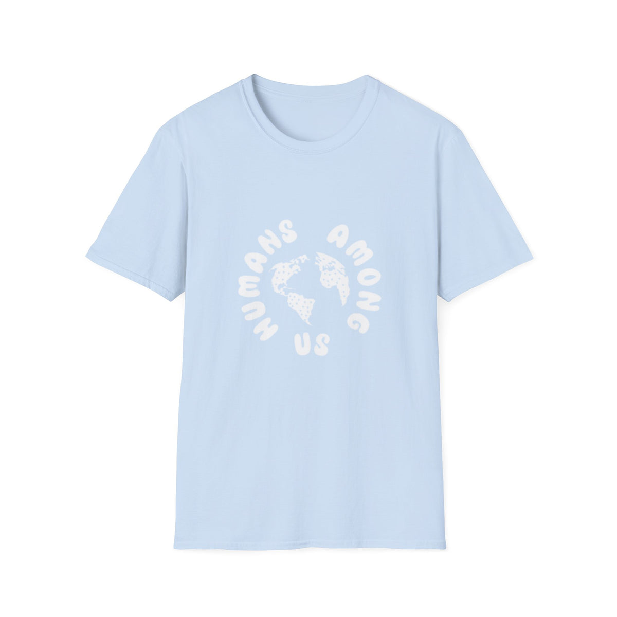 Earth Circle Graphic Tee — "Humans Among Us" Planet Earth T-Shirt