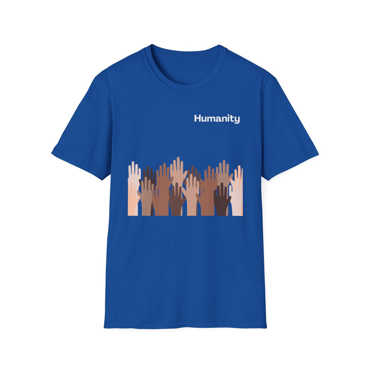 Humanity T-Shirt — Raised Hands Diversity Tee (Solidarity, Inclusion)