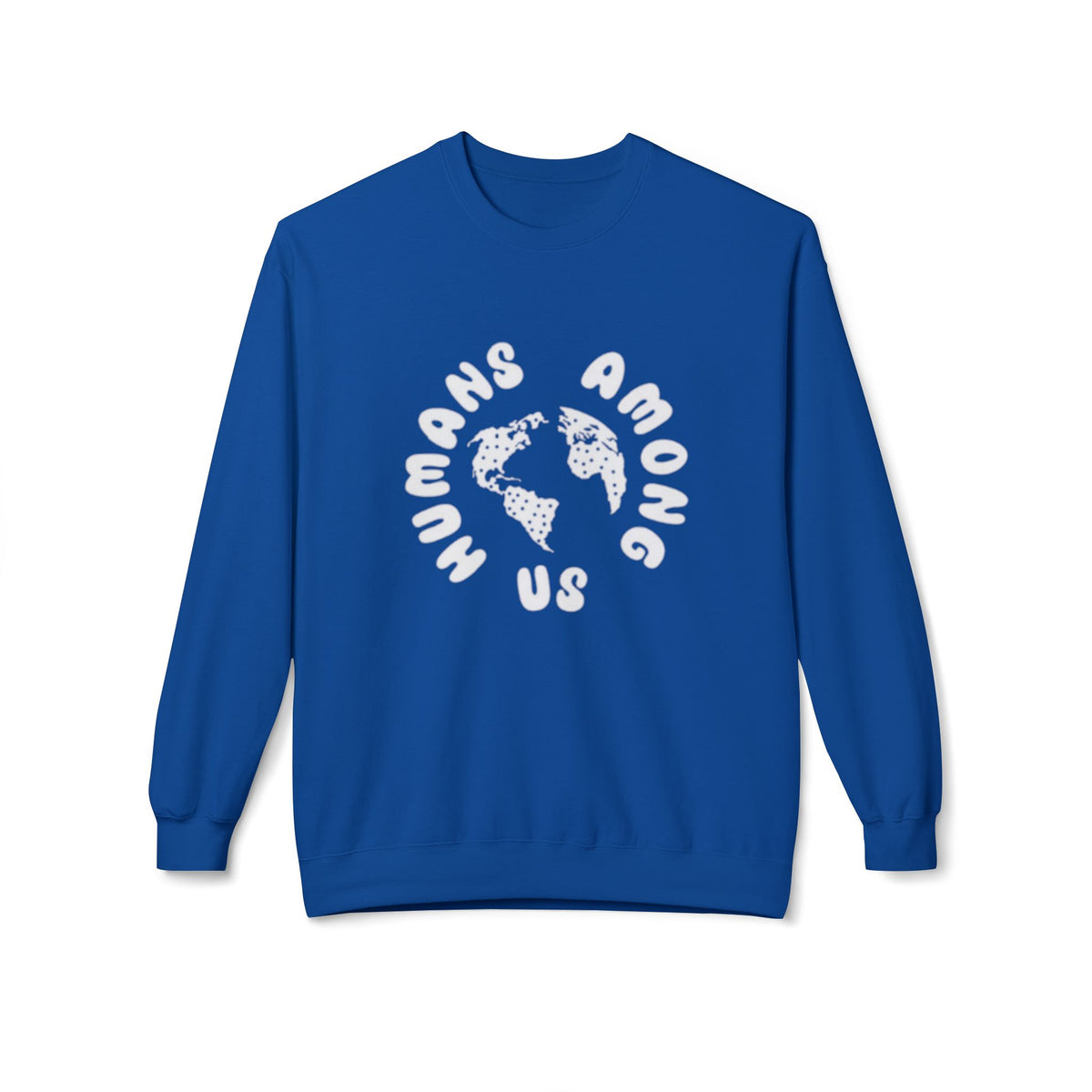 Humans Among Us Earth Graphic Crewneck Sweatshirt