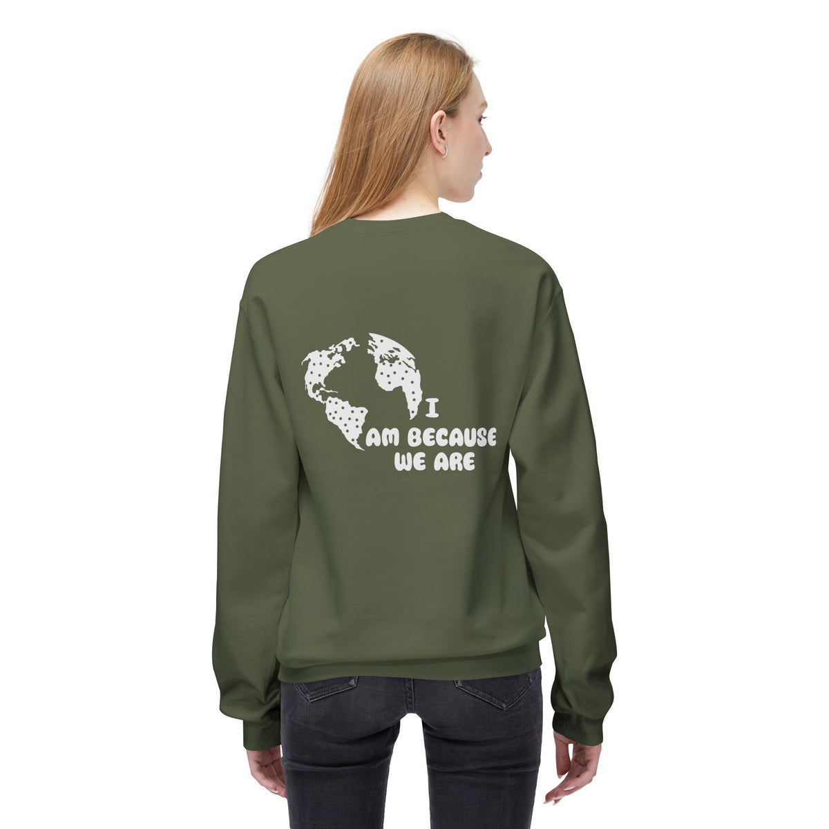 Humanity Crewneck Sweatshirt — Minimalist Black Pullover with 'Humanity' Chest Print