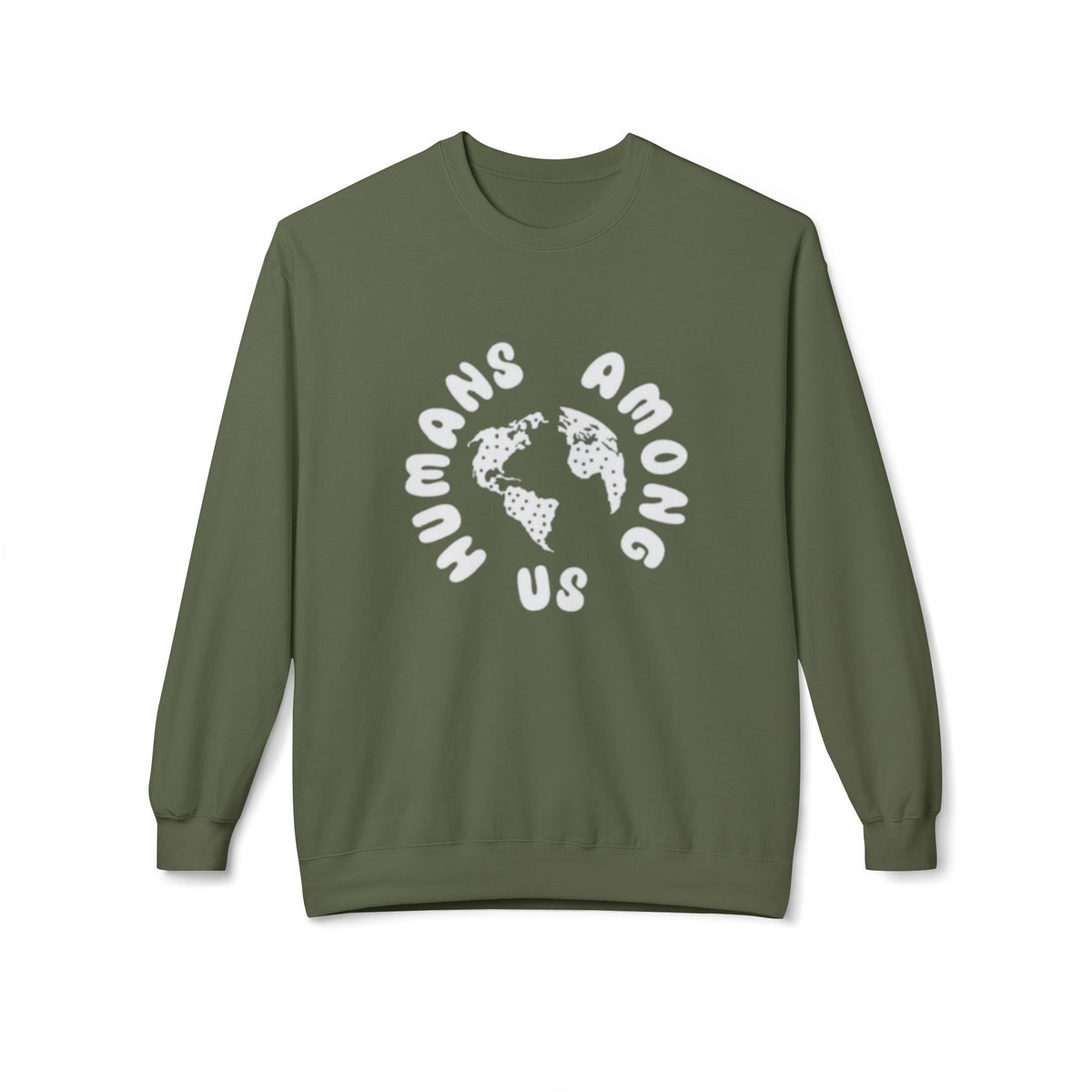 Humans Among Us Earth Graphic Crewneck Sweatshirt