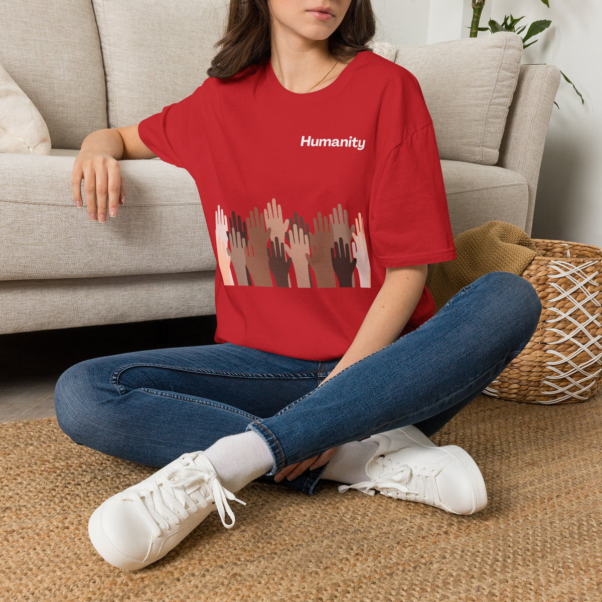 Humanity T-Shirt — Raised Hands Diversity Tee (Solidarity, Inclusion)