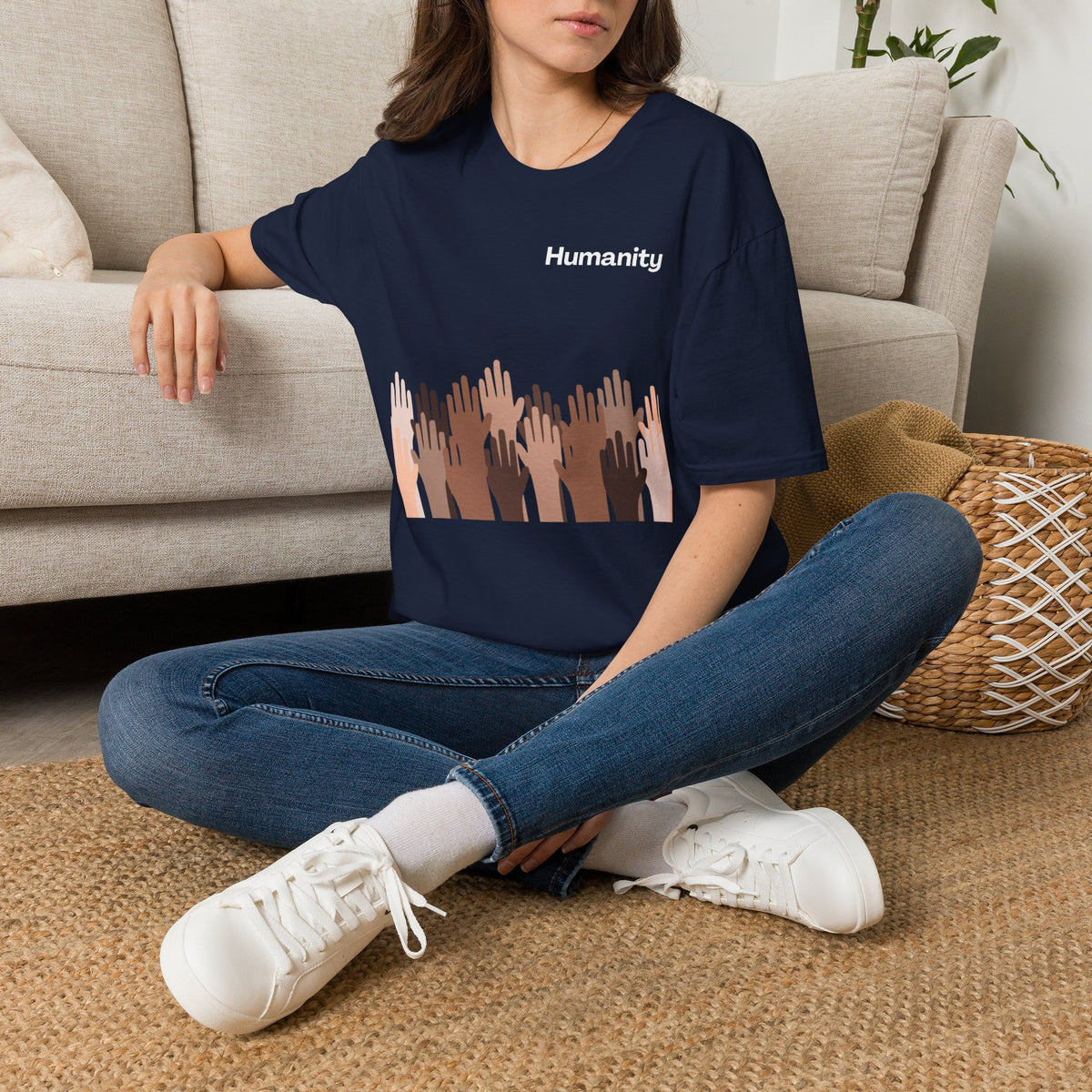Humanity T-Shirt — Raised Hands Diversity Tee (Solidarity, Inclusion)