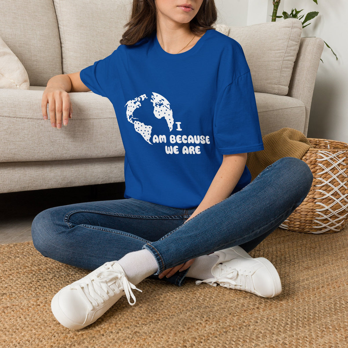 Earth Graphic T-Shirt — "I Am Because We Are" Social Justice Tee