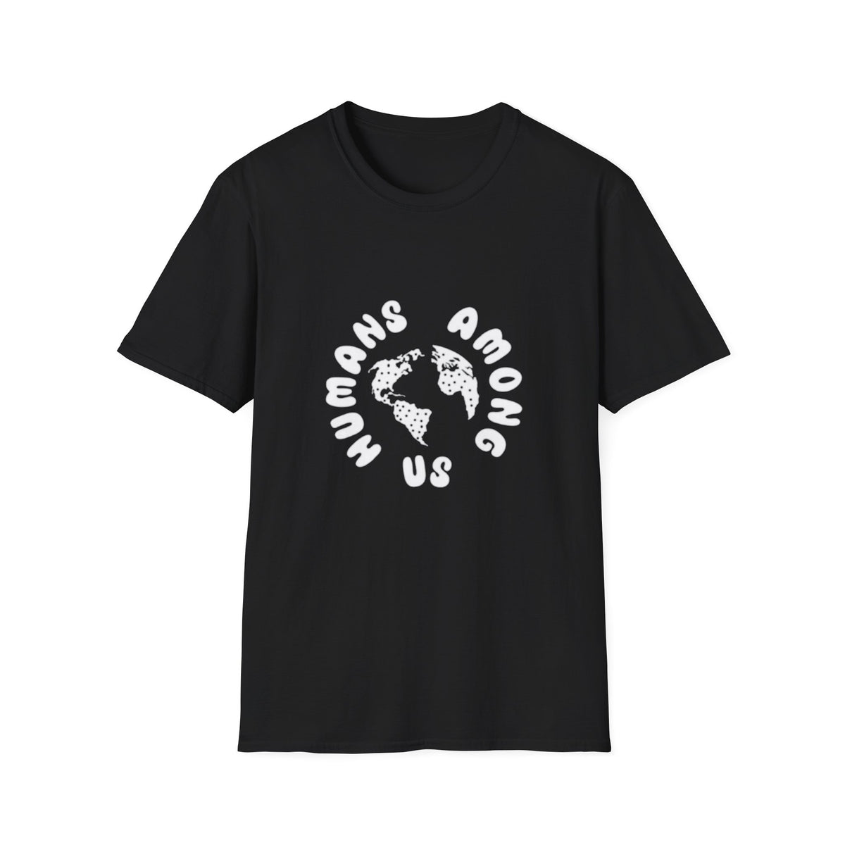 Earth Circle Graphic Tee — "Humans Among Us" Planet Earth T-Shirt