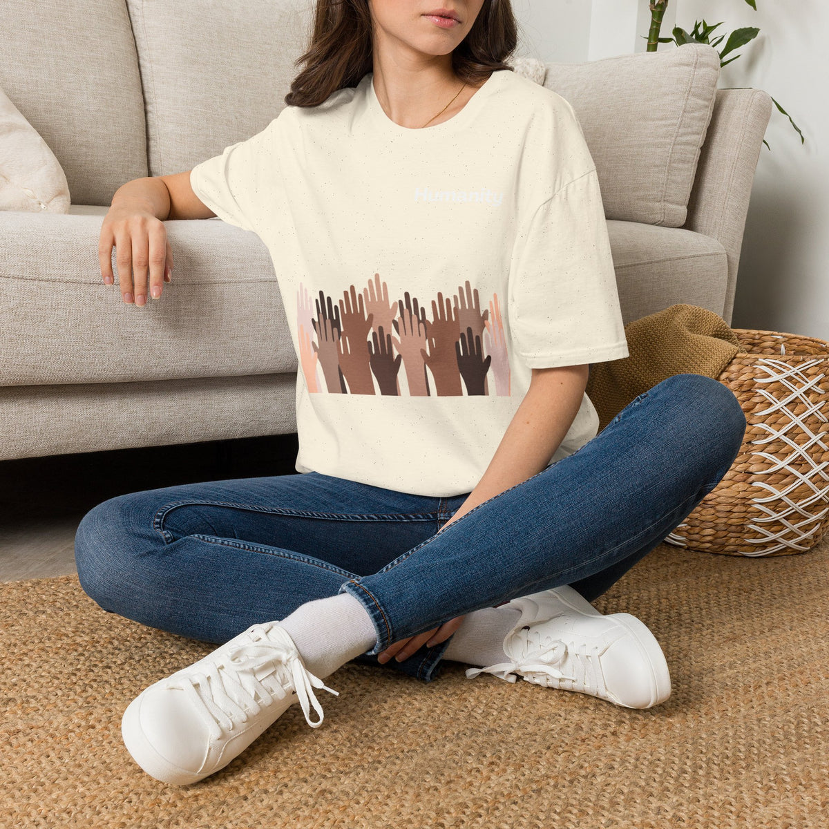 Humanity T-Shirt — Raised Hands Diversity Tee (Solidarity, Inclusion)