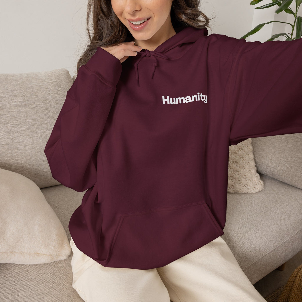 Humanity Hoodie — "I Am Because We Are" Back Print Community Graphic Hoodie