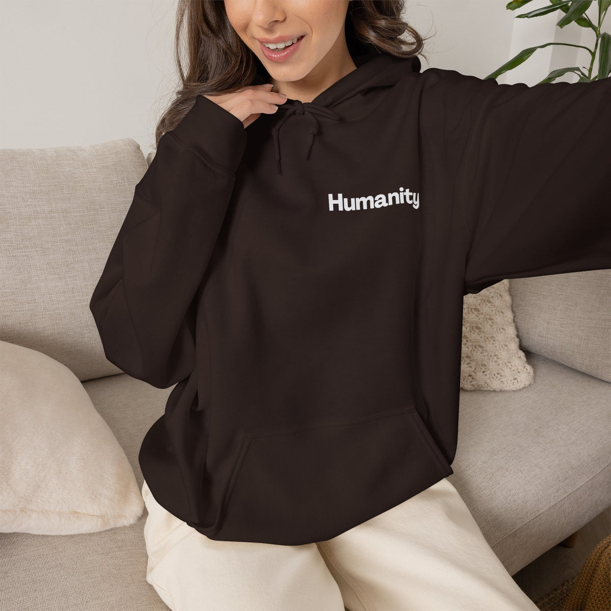 Humanity Hoodie — "I Am Because We Are" Back Print Community Graphic Hoodie