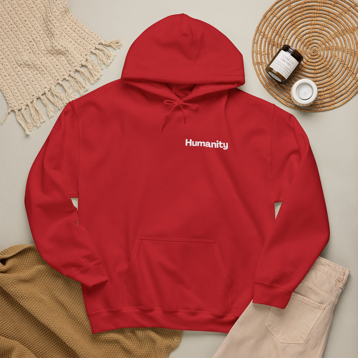 Humanity Hoodie — "I Am Because We Are" Back Print Community Graphic Hoodie