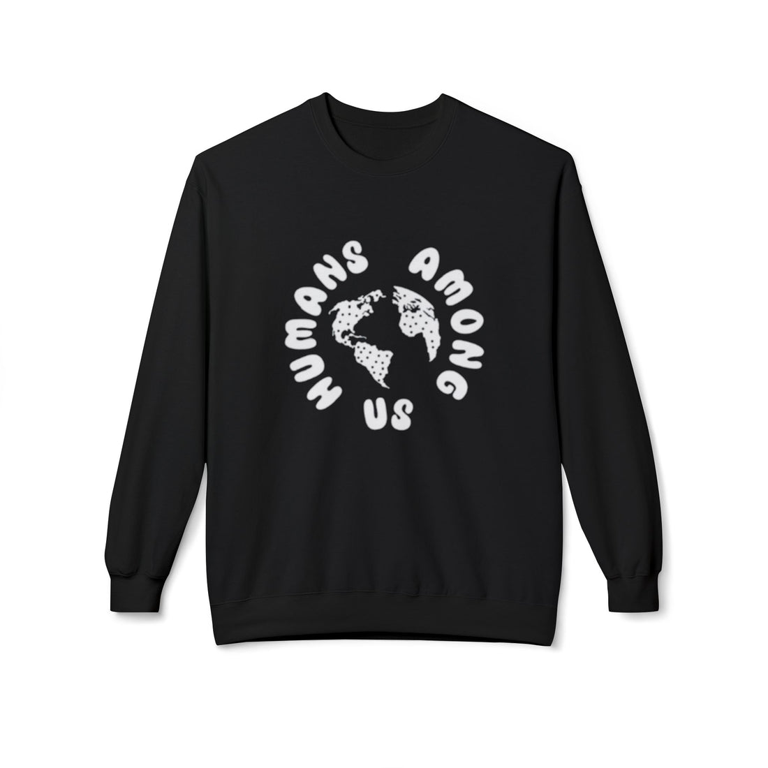 Humans Among Us Earth Graphic Crewneck Sweatshirt