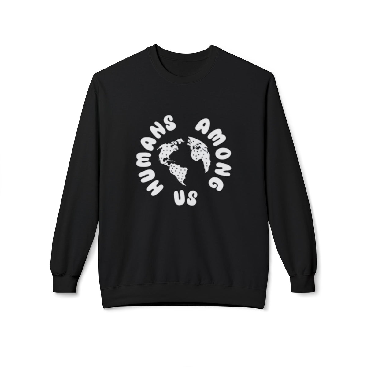 Humans Among Us Earth Graphic Crewneck Sweatshirt