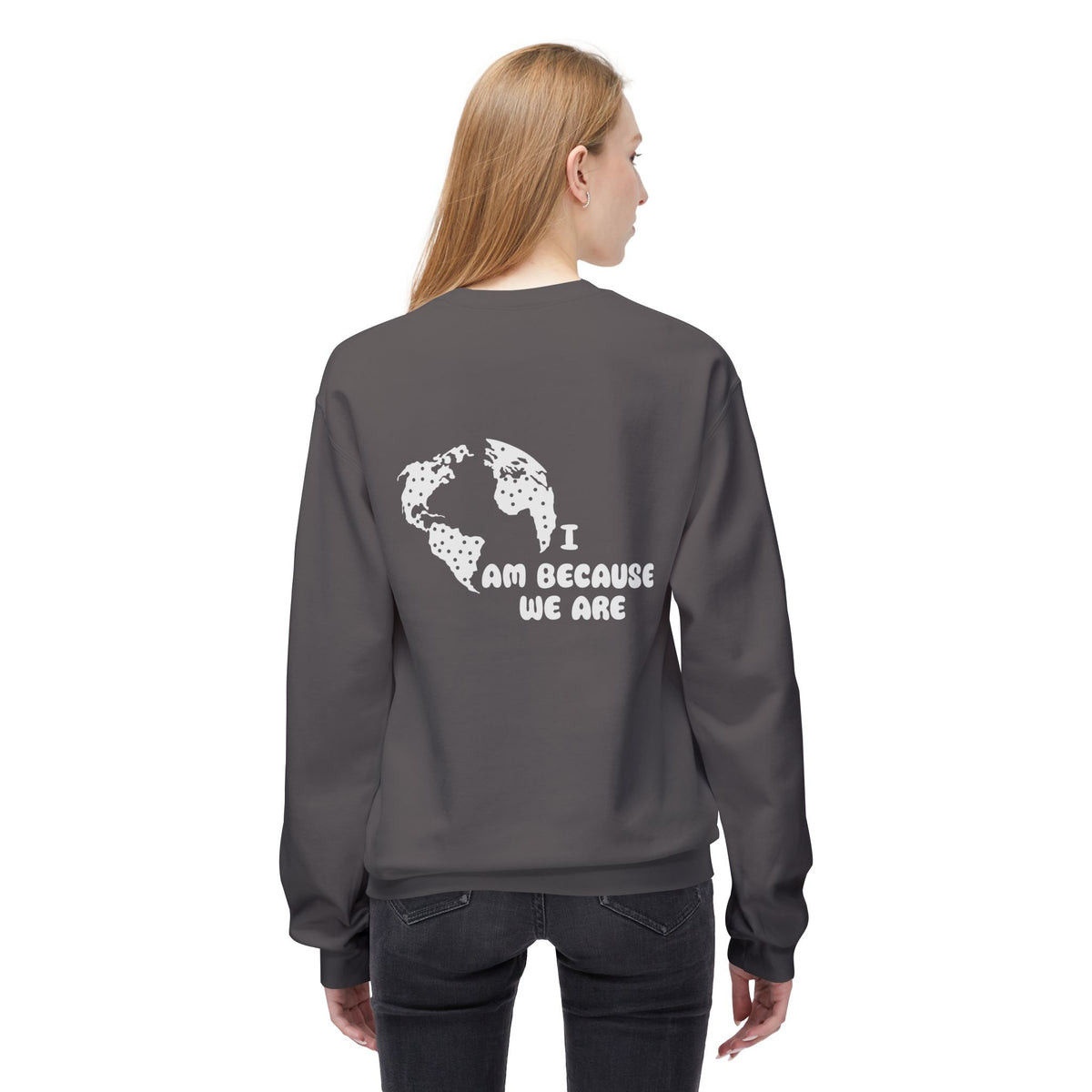 Humanity Crewneck Sweatshirt — Minimalist Black Pullover with 'Humanity' Chest Print