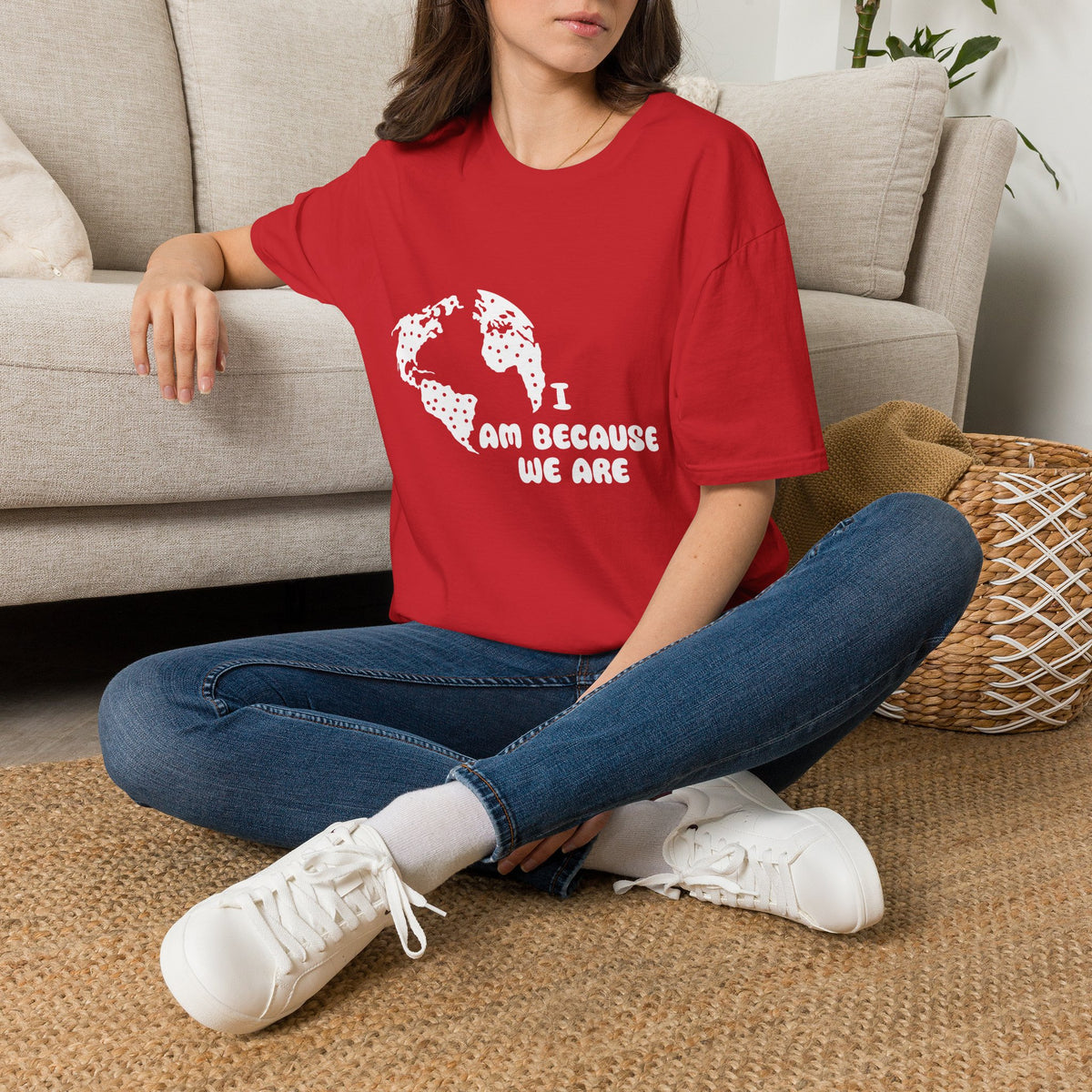 Earth Graphic T-Shirt — "I Am Because We Are" Social Justice Tee
