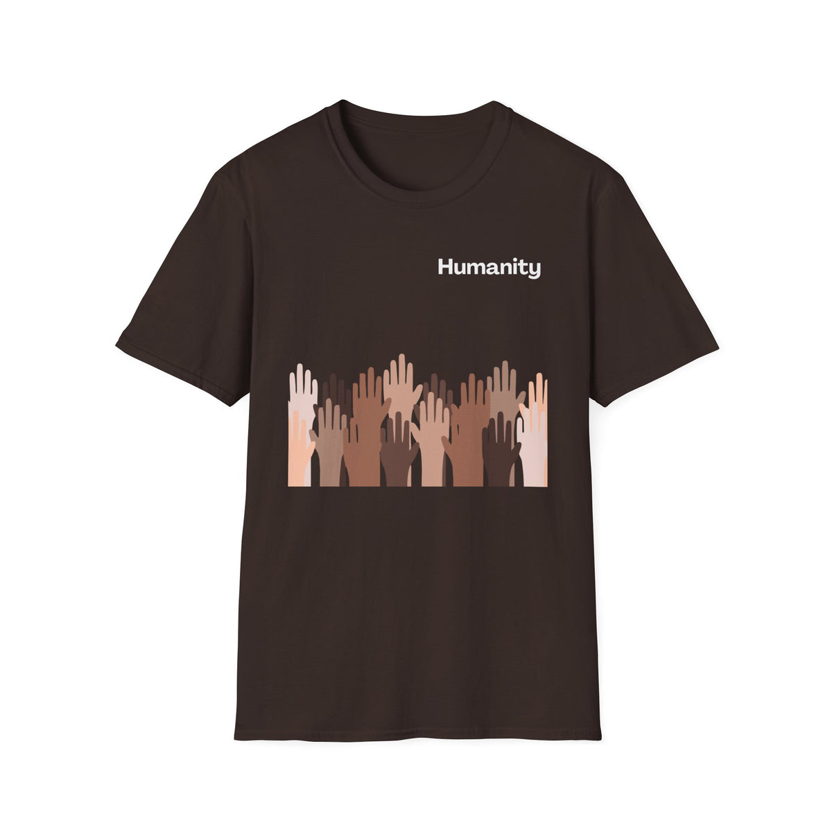 Humanity T-Shirt — Raised Hands Diversity Tee (Solidarity, Inclusion)