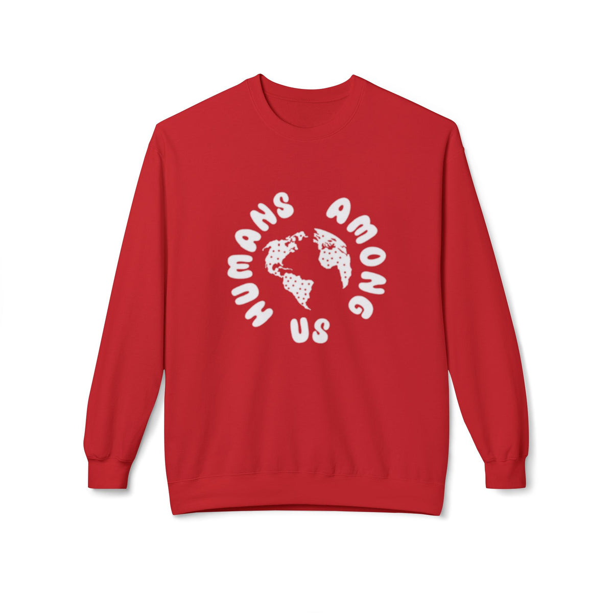 Humans Among Us Earth Graphic Crewneck Sweatshirt