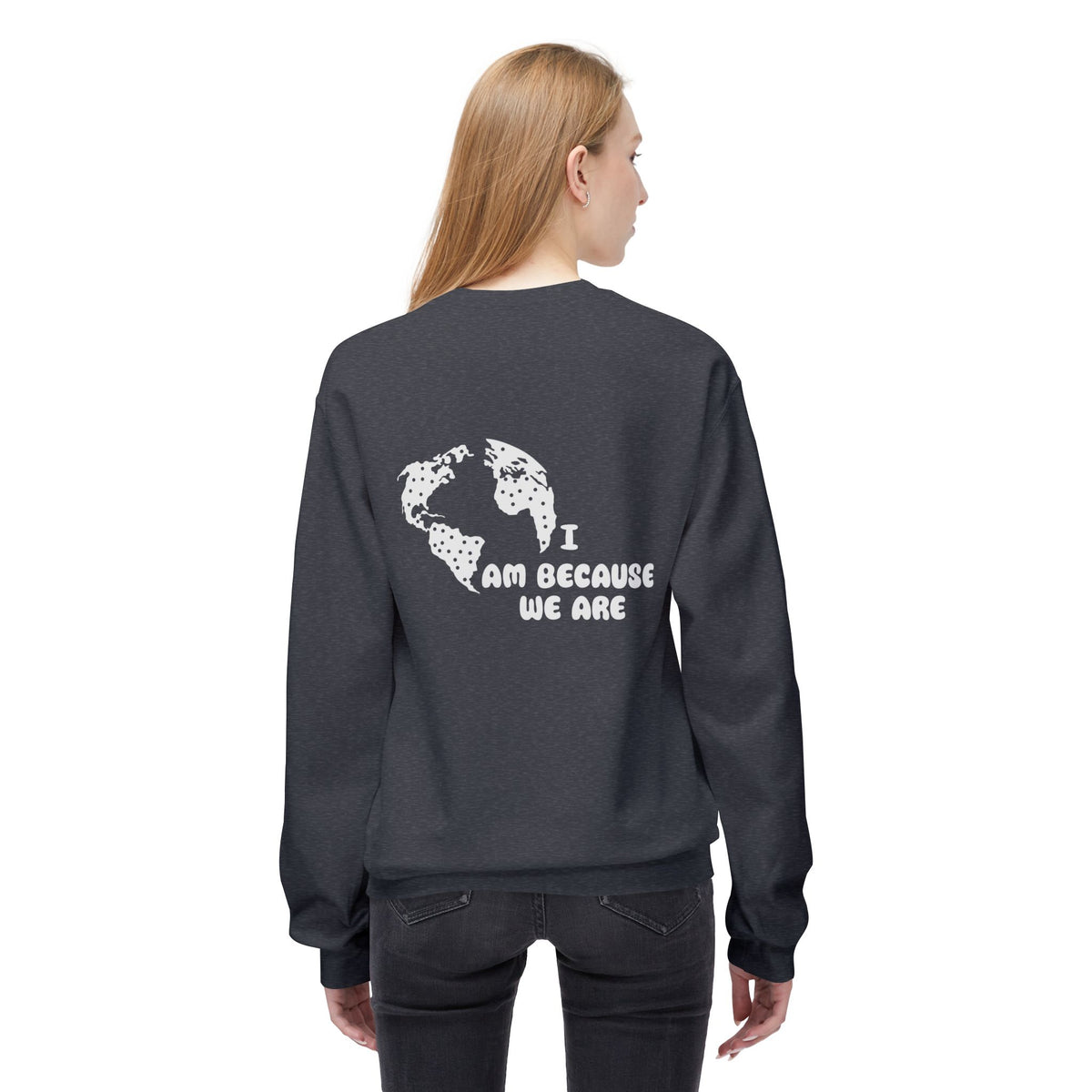 Humanity Crewneck Sweatshirt — Minimalist Black Pullover with 'Humanity' Chest Print
