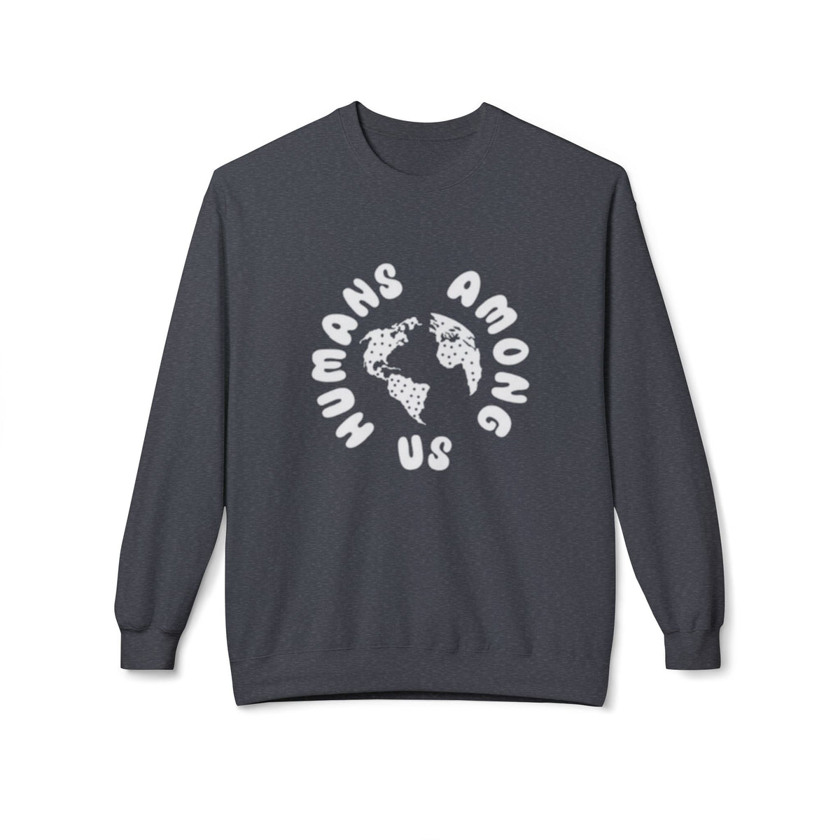 Humans Among Us Earth Graphic Crewneck Sweatshirt